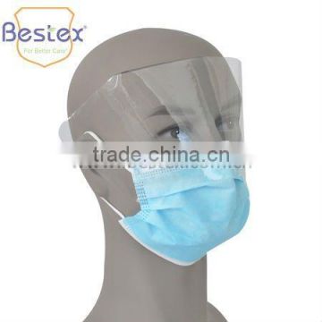 Disposable face mask with shield with CE