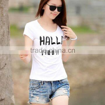 Adult New Fashion Women Print T Shirt Custom photo-3