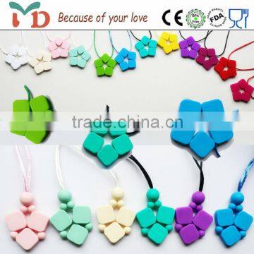 New Design BPA Free Silicone Children Pentagram Pendant