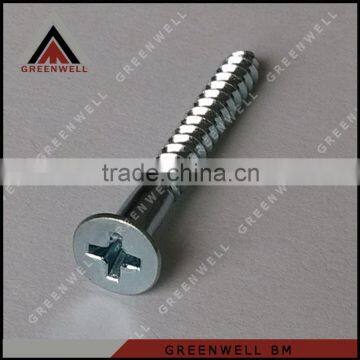 Cheap center knurled hex head titanium wood screw