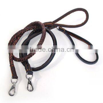 High quality braided retractive leather dog leash