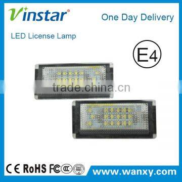 E4 approved 18# high quality SMD LED super bright led license plate lamp for BMW E46 4D