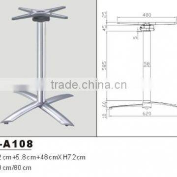 Hot Sale Dining Coffee Fashion Metal Aluminum Folding Table Base Table Leg Furniture Leg HS-A108