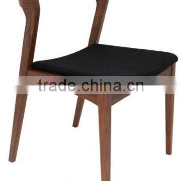 Solid hard wood dining chair,walnut finish,midcentury modern design,tappered legs,set of 2