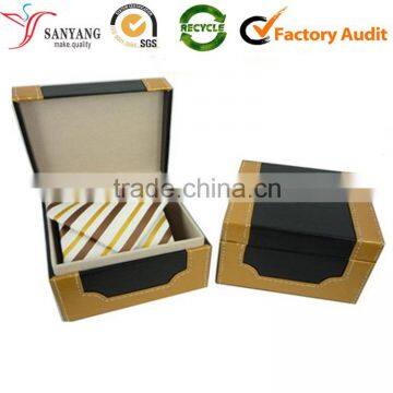 Good quality wholesale custom artificial leather neck tie box