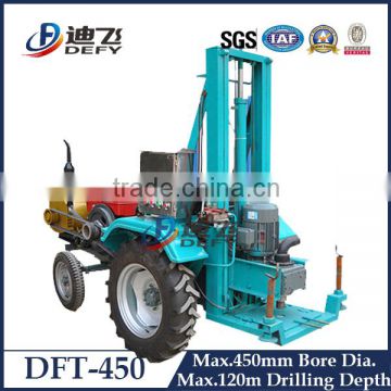 DFT-450 Wheel base drilling rig with drilling depth 70-100m