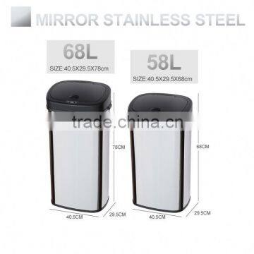 8 10 13 Gallon Infrared Touchless Dustbin Stainless Steel Waste Bin Auto Inductive Garbage Cans SD-007 photo-3