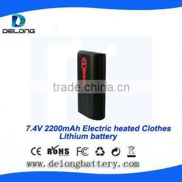 Thermal clothes Smart lithium ion battery system 7.4V 2200mAh