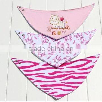 baby cotton bib cotton jersey soft bib made in china cotton toddle scarf baby jersey adjustable bib pink color