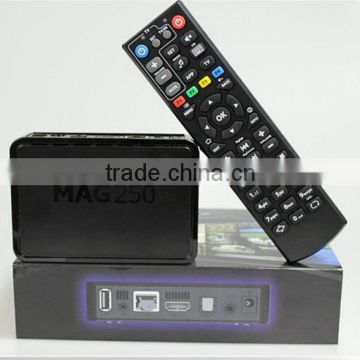 USB MAG250 linux iptv set top box HD 1080p satellite receiver support lan wifi youtube MAG 250/ MAG 254 iptv