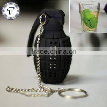 Novelty bomb shape tea infuser with chain