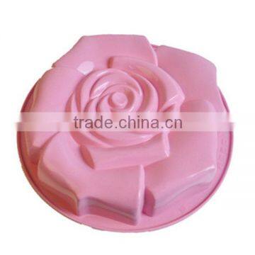 2013 the new style rose design silicone cake mould for baking