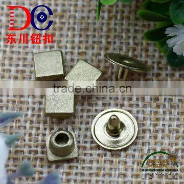 Fashion Closed Capped Engraved Logo Brass Jean Rivet for Garments photo-3