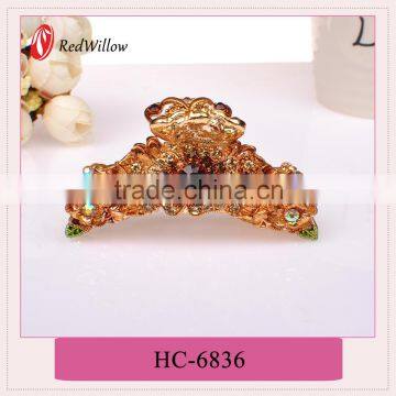 China new design popular antique crystal claw clip