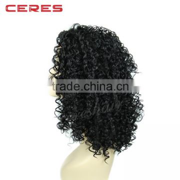 Ceres factory wholesale lace front kinky curly wig afro kinky human hair wig for black women