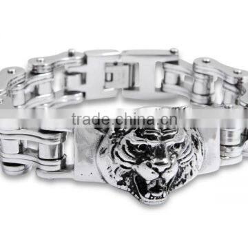 YM068 316L high polish high quality stainless steel tiger bicycle jewelry