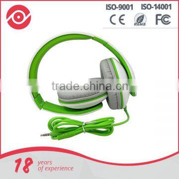 Yes Hope Stereo folding portable headphone noise cancelling bass leather stretchable headband headset with In-line Mic