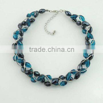 Magnetic Simple Design Silver Chain Cross Beaded Jeweley Set photo-4