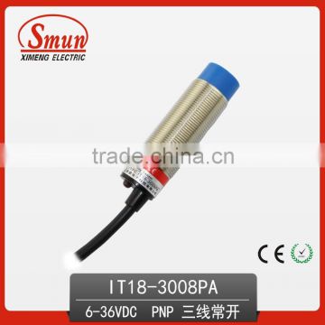 8mm detection distance Non-flush PNP NO proximity switch