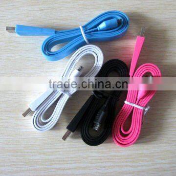 Flat USB data cable for Apple Iphone, Iphone 3g, 3gs, Iphone 4, 4S, Ipad, Ipad 2, new Ipad 3 etc, with charging, Accept PAYPAL