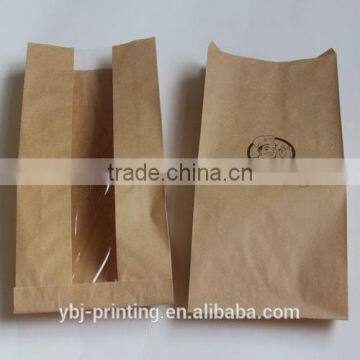 with clear window brown kraft paper fried chicken bags