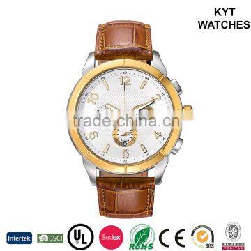 Luxury steel quartz chronograph watch for men