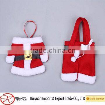 Promotional Cute Santa Claus Suit Christmas Cutlery Bag ,cutlery Sleeve for Sale photo-5