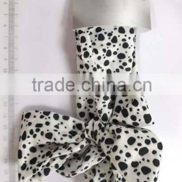 Fashion tie bow headwrap dot printing headwrap