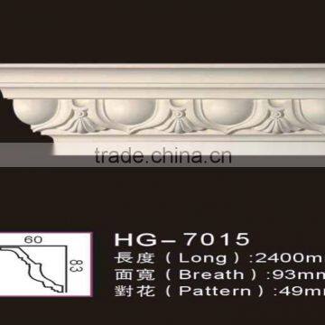 HG7015 High density pu cornice/ polyurethane decoration products/ pu mouldings for home/interior decoration