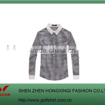 shere men's plaid fashion long sleeve shirt for business or casual