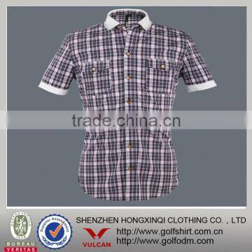 Top Quality 100% Cotton Slim Fit Checked Shirts Men