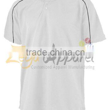 Zegaapparel sublimation blank Custom baseball jerseys bottons shirt