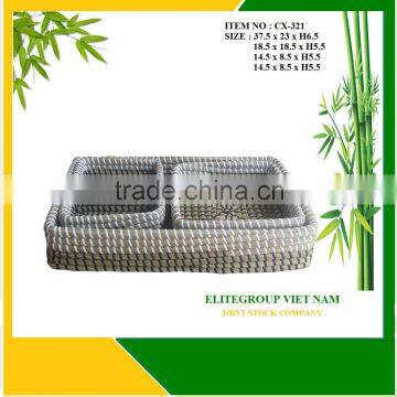 2016 New styles set 4 for material seagrass tray