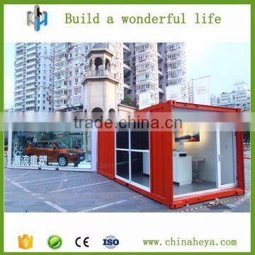 Prefab 20ft movable sea container shop showcase