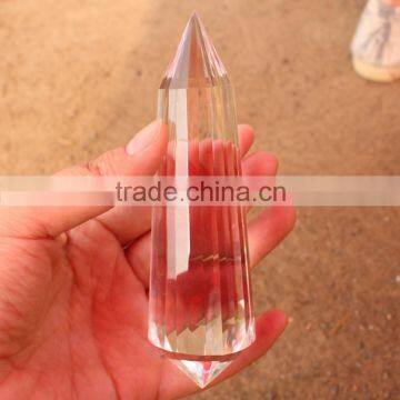 24 Sides Quartz Crystal Vogel Clear Wand Points photo-3