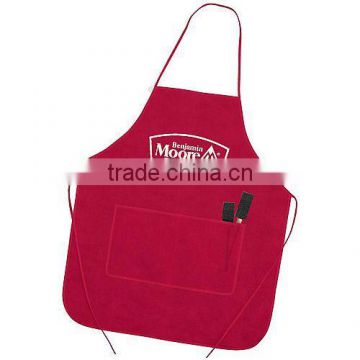 Cotton blank customized kitchen apron with one pocket