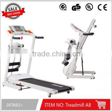 GHN LCD blue screen motorized treadmill A8 factory supply