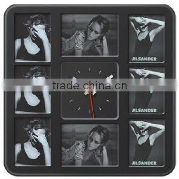 Plastic wall clock with multi photoframes
