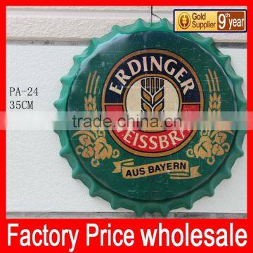 wholesale Vintage Beer Bottle Cap Wall Decoration Innovative Mural Wall Hanging for Home, Bar, Cafe (factory price) size:35cm