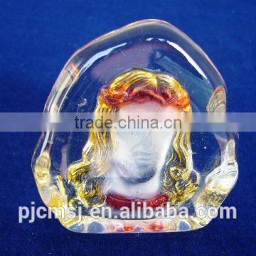 2015 hot sale colorful engraved K9 crystal iceberg for religion