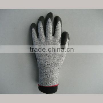 level 3 anti-cut HPPE liner with pu coated working glove