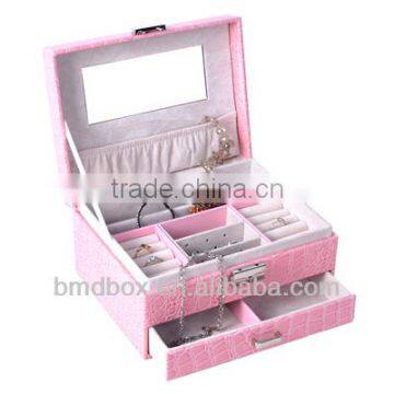 2014 popular pink cosmetic case jewelry necklace travel cases