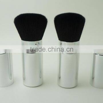 Silver Custom Make Up Retractable Kabuki Brushes