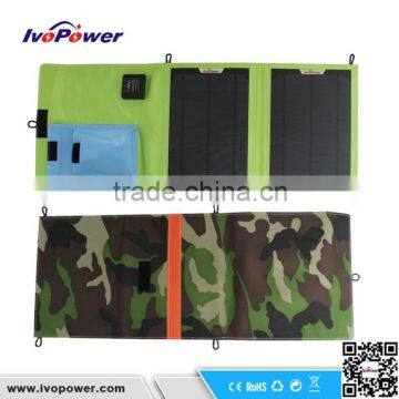 2016 Ivopower Hot Selling 10W Foldable Solar Mobile Phone Charger