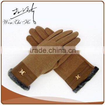 Factory Handmade Fashion Colorful Micro Velvet Gloves