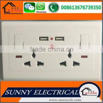 Wall USB Socket/Double USB Soket 2.1A/2.2A/multi Socket With Usb Socket With Switch photo-2
