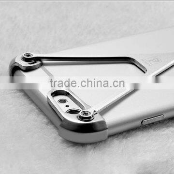 Hot Selling Creative Phone Case Scratch-proof Case for IPhone 6s Case Bumper Metal Fram With X Stand Functional Ring Holder Cove photo-4