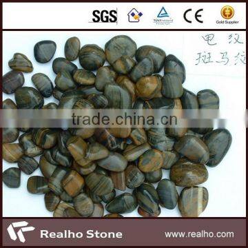 polished stripe garden pebble stone decoration