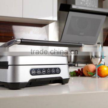 Non-stick Electric Stainless Steel Panini Press Sandwich Maker photo-2