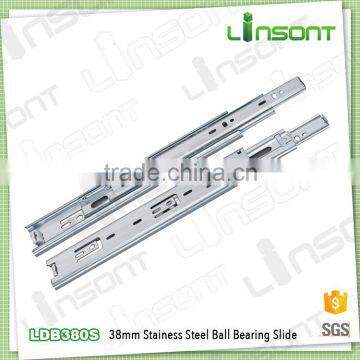 High quality 38mm stainless steel ball bearing mepla drawer slide furniture drawer slides